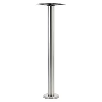 Gamba del tavolo centrale in metallo in acciaio, a pavimento, altezza 106 cm, diametro base 17,5 cm