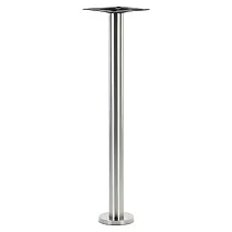 Metalowa centralna noga do stołu wykonana ze stali, mocowana do podłogi, wysokość 106 cm, średnica podstawy 17,5 cm