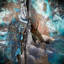 3D kovinska umetnina, slika Blue jeans hlače, dimenzije 100x100 cm