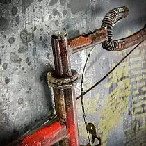 Cuadro 3D en metal, imagen grande, Bicicleta deportiva, dimensiones 120x120 cm