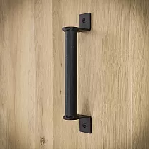 Metall Schiebetür Pullhandtak aus Stol, schwaarz Faarf, Héicht 21,5 cm, Gewiicht 280 Gramm, Set vu 4 Stéck.
