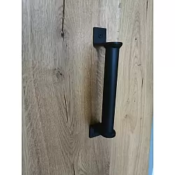 Metalna ručka za klizna vrata od čelika, crna boja, visina 21,5 cm, težina 280 grama, set od 4 kom.