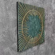 Cuadro de pared de metal 3D Sol, tamaño 60x60cm