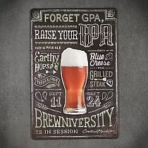 Plaque murale décorative Chope à bière, dim. 30x20 cm