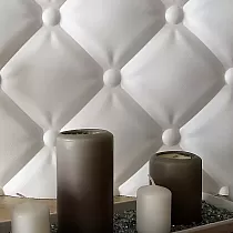 3D dekoratif duvar polistren panelleri Puff, 60x60cm, beyaz renk, boyanabilir, 12 adet set. 4,32 m2