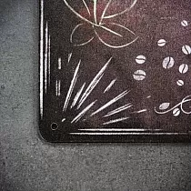 Decoratief metalen wandbord, CAPPUCCINO, 30x20 cm