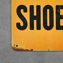 Placa de parede decorativa, MONEY SAPATOS, 30x20 cm