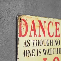 Dekorative Wandplack, DANCE LOVE SING, 30x20 cm