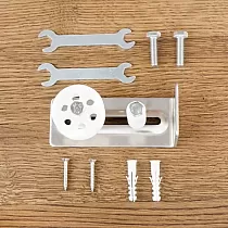 Floor Guide for sliding doors, white wheel, 2 pcs.