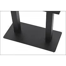 Metal dobbeltben bordfod af stål, højde 72 cm, bundplade 80x40 cm, til bordplade størrelse op til 110x60 cm, farve sort