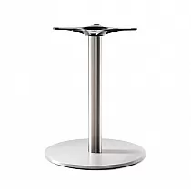 Okrugla središnja stolna noga od nehrđajućeg čelika, za ploče stola do 120 cm, polirana ili mat