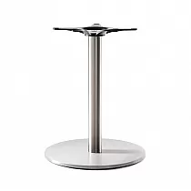 Picior de masă rotund central din oțel inoxidabil, pentru blaturi de masă de până la 120 cm, lustruit sau mat