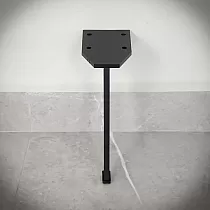 Massiiviset metalliset huonekalujalat teräksestä litteästä tangosta, korkeus 17 cm, sarja 4 kpl.
