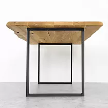 Neliönmuotoiset metalliset pöytäjalat Square-Light, musta väri, mitat 60x71 cm, setti 2 kpl.