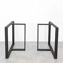 Masivne vijačne kovinske mizne noge v obliki črke T, dimenzije 80x71x35 cm, komplet 2 kom.