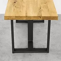 Massive T-förmige Metallbeine für Couchtisch oder Bank aus Stahl, Größe 40x45x17 cm, 2er-Set