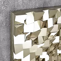 Arte de pared 3D Mosaico, color dorado, tamaño 75x102 cm