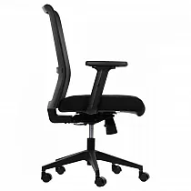 Biroja krēsls, datorkrēsls grozāms, regulējams krēsls ar sietiņa atzveltni, riverton MH 2, melnā krāsā