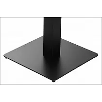 Central table leg made of metal, black color, base dimensions 50x50 cm, height 110 cm