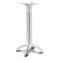 Base de mesa de metal con 4 patas, para tableros cuadrados de hasta 80x80 cms, varias alturas y colores