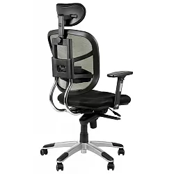 Comoda sedia da ufficio con schienale in rete traspirante in grigio