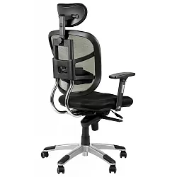 Pohodlná kancelárska stolička s priedušným operadlom zo sieťoviny v šedej farbe