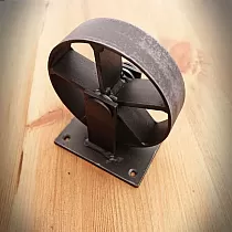 Ruedas decorativas de acero para muebles de 115 mm de diámetro, altura total de 130 mm, juego de 4 ruedas