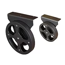 Ruote per mobili in acciaio con un diametro di 120 mm o 200 mm, set di 2 pezzi
