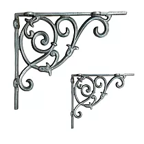 Decorative shelf holder made of cast iron, depth 23 cm, height 20 cm, set of 2 pcs.