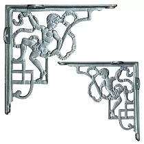 Decorative shelf support, metal bracket, holder with dimensions 24x24 cm - set 2 pcs. Heracles