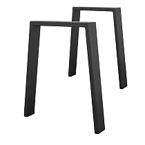 Metall Miwwelbeen fir Kaffisdësch oder Bänk, klassesch Stil Small PI Light, Gréisst 40x45cm, Set vun 2 Stéck.