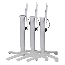 Central bordfod af aluminium med justerbar højde, sort, grå eller hvid farve, højde 73-113 cm
