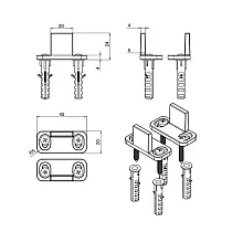 Steel sliding door system kit with rust traces, for wooden doors with weight up to 130 kg, total length 2 meters, fixed to the wall