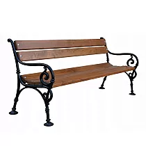 Metalhavebænk Wien, støbejern, ellebrædder, længde 150 cm, vægt 39 kg