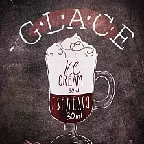 Placa decorativa de perete metalica, GLACE COFFEE, 20x30 cm