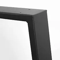 Trapezium-shaped metal table leg made of steel, height 45 cm, width 40 cm, 2 pieces in the set