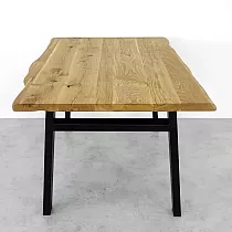Stålbordsben H-form, svart färg, höjd 71 cm, bredd 82 cm, set med 2 st