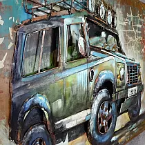 Imagen metálica 3D todoterreno, 120x80cm