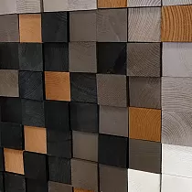 Imagen 3D de madera MOZAIKO, 97x55cm
