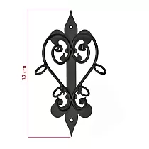 Porte-drapeau décoratif double, 35 cm