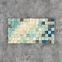 3D stenski dekor, lesen, večbarven, 55x103 cm