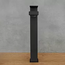 Modern minimalist paslanmaz çelik musluk, yükseklik 30,5 cm, çıkış ucu uzunluğu 14 cm, renk siyah