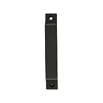 Schiebetür Metall Pull, Grëff aus Stol, schwaarz Faarf, Längt 16,3 cm, Gewiicht 300 Gramm, Set vu 6 Stéck.