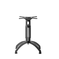 Bordunderstell i metall med robust firbent design med svart finish av stål, fast midtsøyle, tilgjengelige høyder 6072106 cm