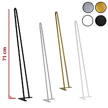 Metalliset hiusneulapöydän jalat 2 tangosta, halkaisija 12 mm, korkeus 71 cm - sarja 4 jalkaa