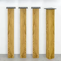 Gambe tavolo dritte, altezza 71 cm, forma quadrata 8x8 cm, legno massello di rovere, rifinite con olio naturale, set da 4 pezzi