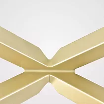 Gouden kleur spider tafelonderstel voor grote tafels, handgemaakt, afmetingen 140x70 cm, hoogte 72 cm, pootprofiel 6x6 cm