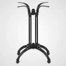Öntöttvas asztallap 4 lábbal, 44,5x44,5 cm, fekete színű, magassága 73 cm, asztallapra alkalmas 70x70 cm, súlya 17 kg
