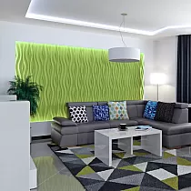Polistirenden yapılmış dekoratif duvar panelleri Derinlik, 60x60cm, beyaz renk, boyanabilir, 12 adet set