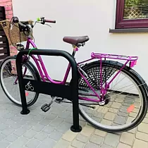 Kompakter umgekehrter U-Fahrradhalter zur Verankerung auf dem Bürgersteig, Höhe 80 cm, Breite 25 cm